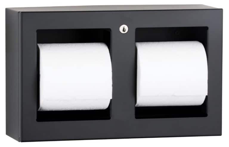 black toilet paper holder