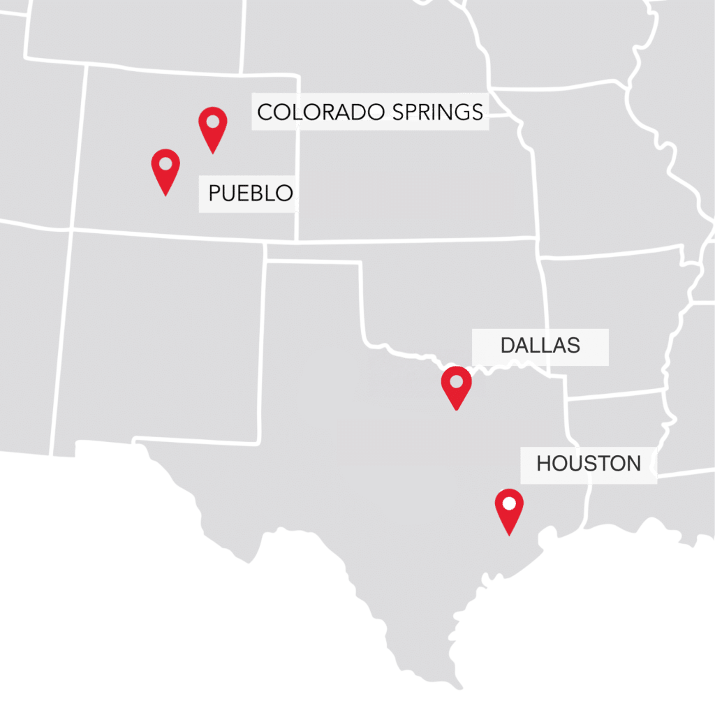 map of American Door locations